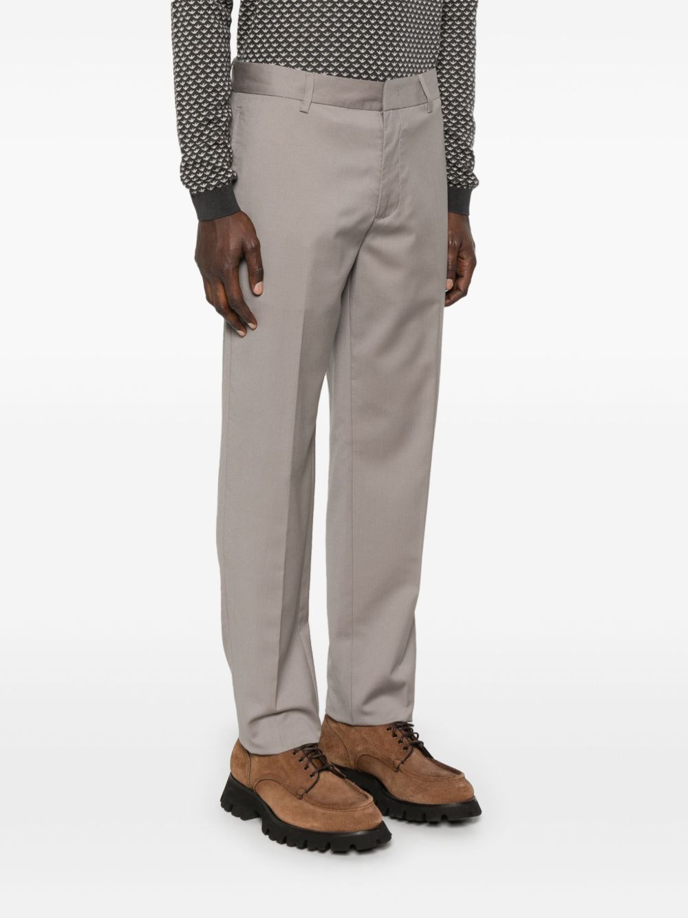 EMPORIO ARMANI Men's Wool Chino Trousers