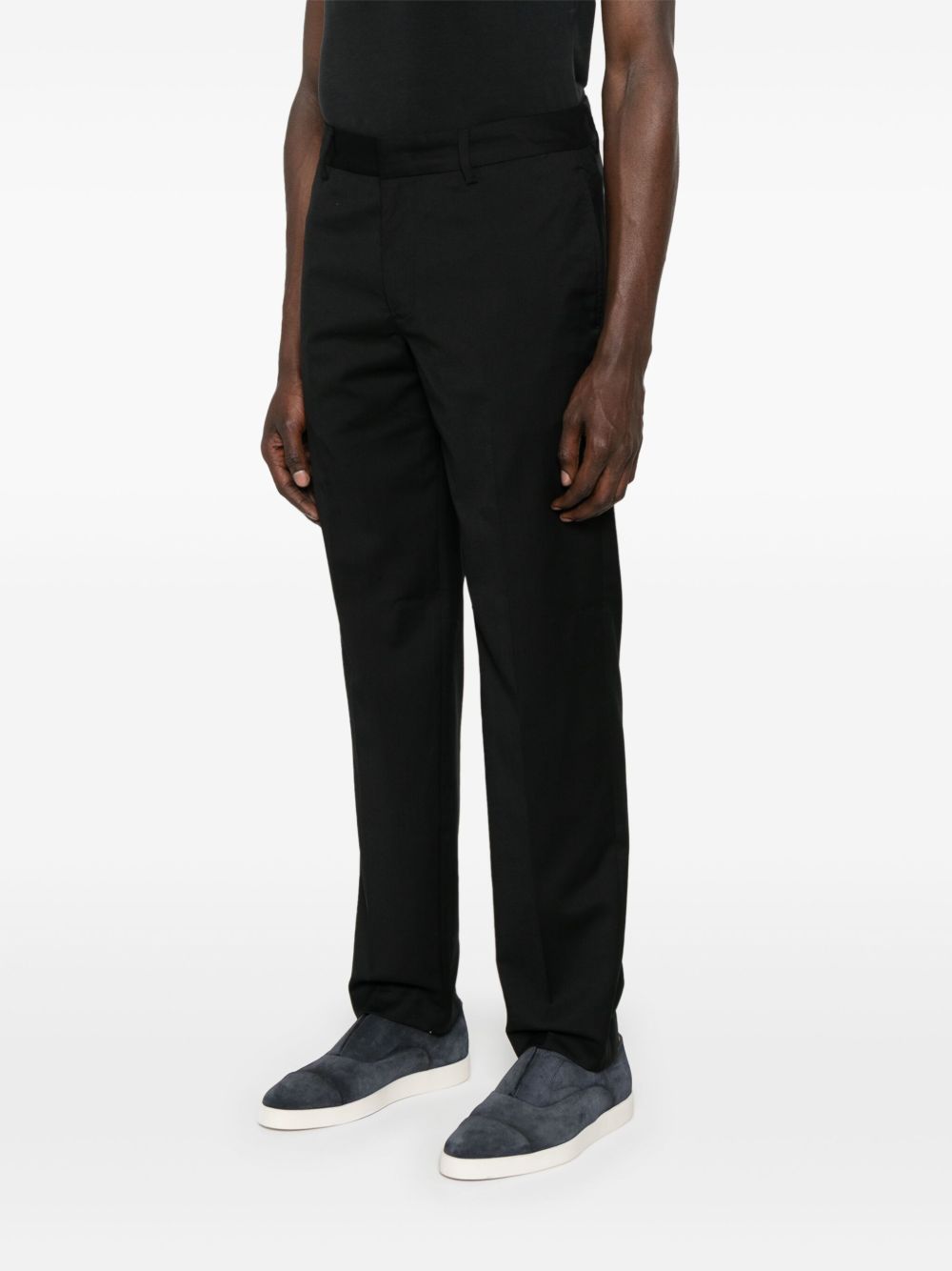 EMPORIO ARMANI Men's Classic Wool Chino Trousers