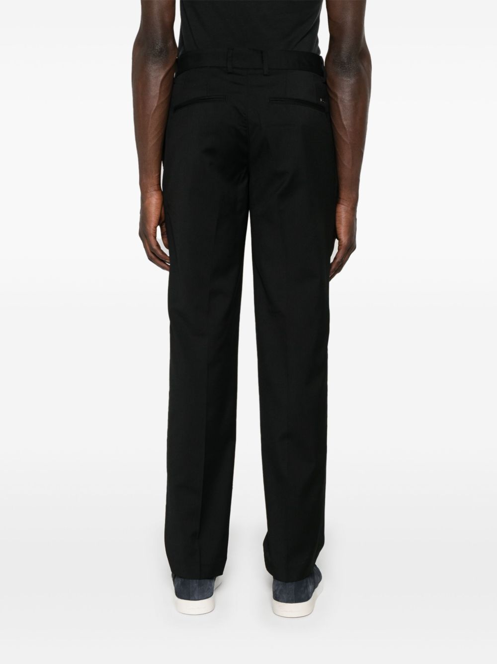 EMPORIO ARMANI Men's Classic Wool Chino Trousers