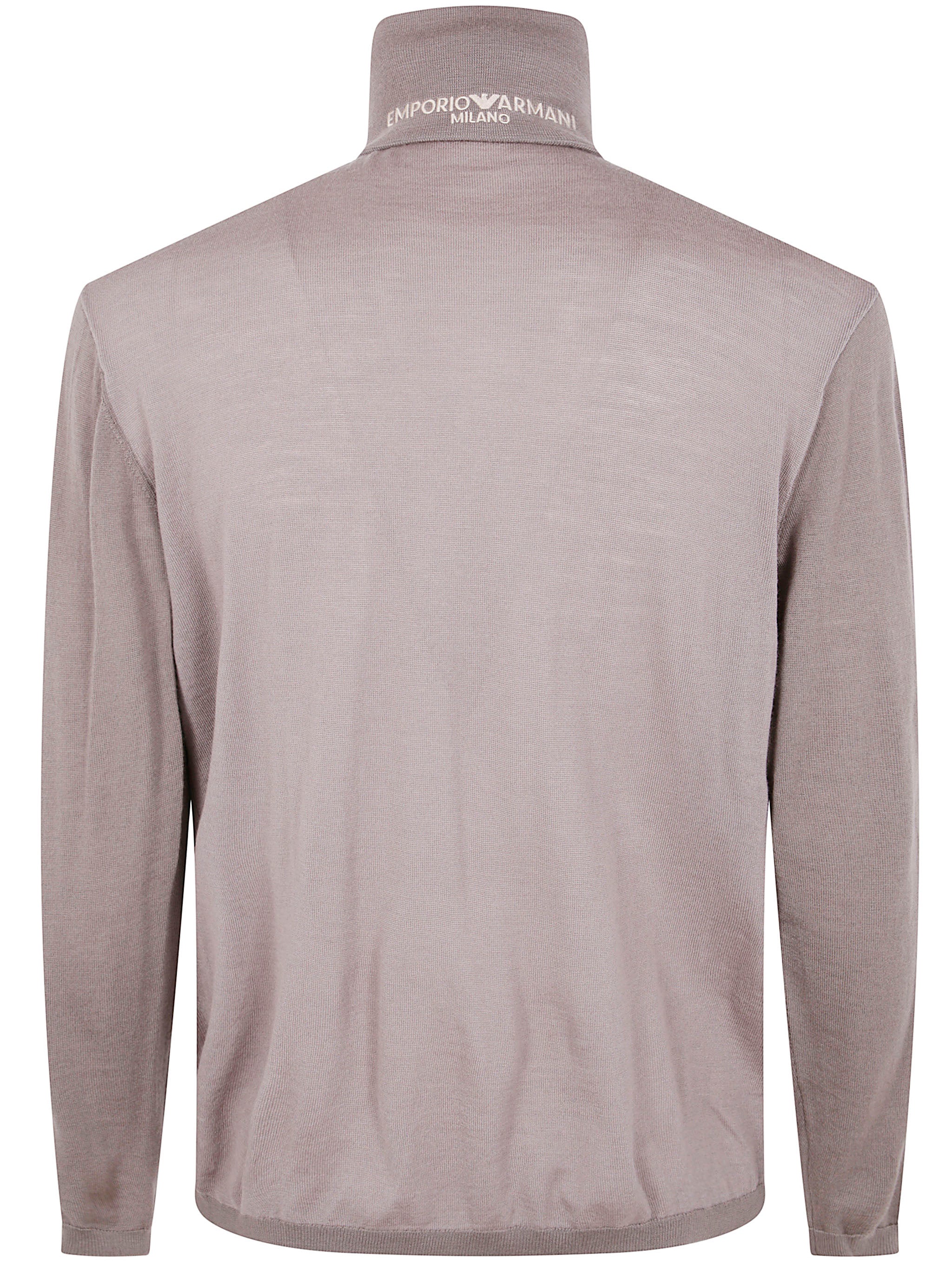 EMPORIO ARMANI Men's Half Zip Turtle Neck Sweater