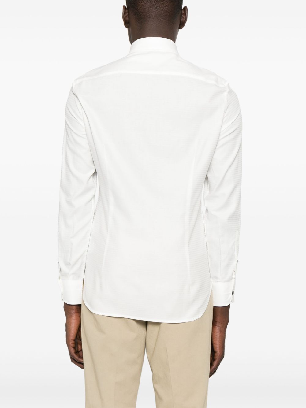 EMPORIO ARMANI Allover Logo Cotton Shirt for Men
