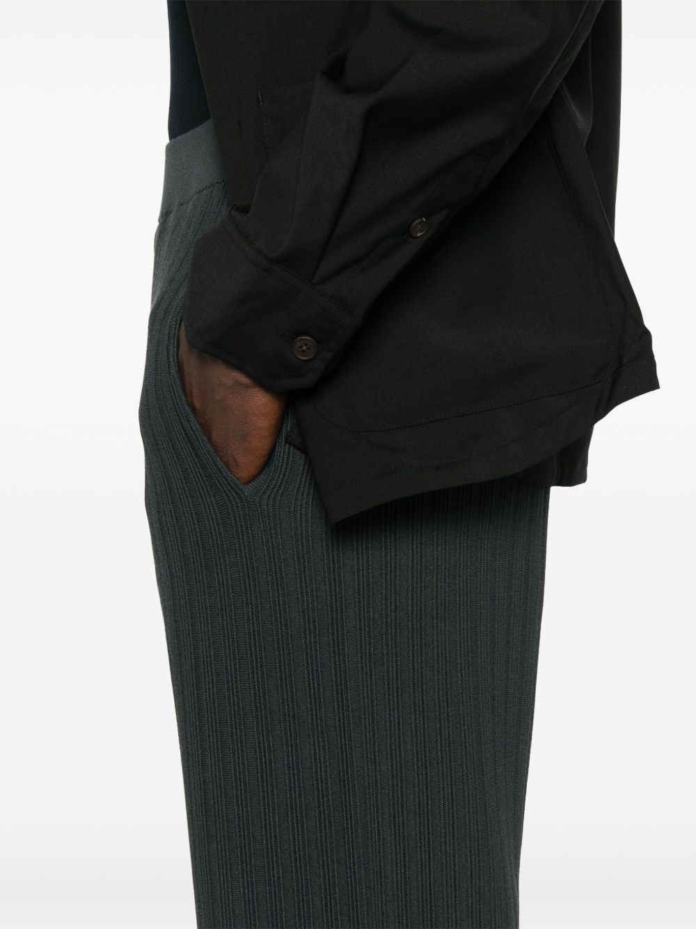 EMPORIO ARMANI Men's Cotton Trousers with Elasticated Waistband