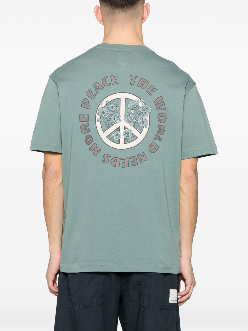 EMPORIO ARMANI Printed Organic Cotton T-Shirt