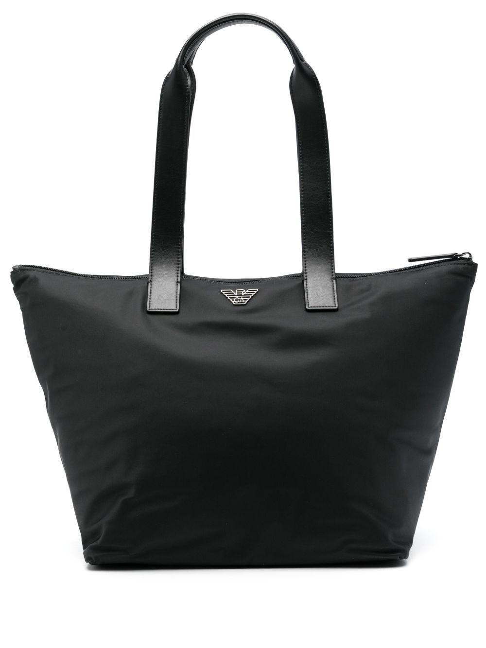 EMPORIO ARMANI Nylon Tote Handbag with Removable Pouch