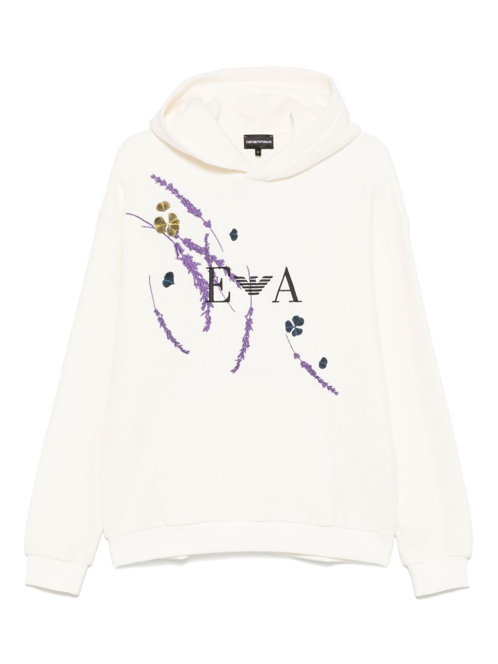 EMPORIO ARMANI Classic Printed Cotton Hoodie