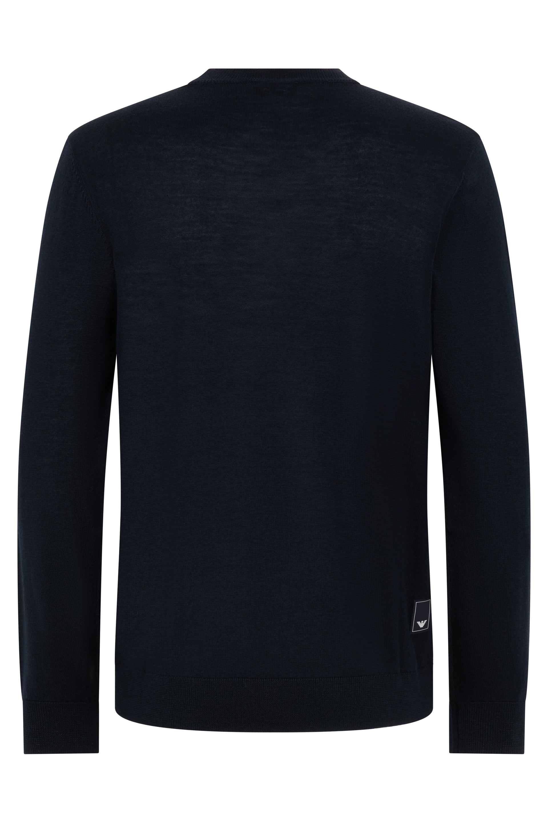EMPORIO ARMANI Wool Blend Pullover with Ribbed Knit Edges for Men