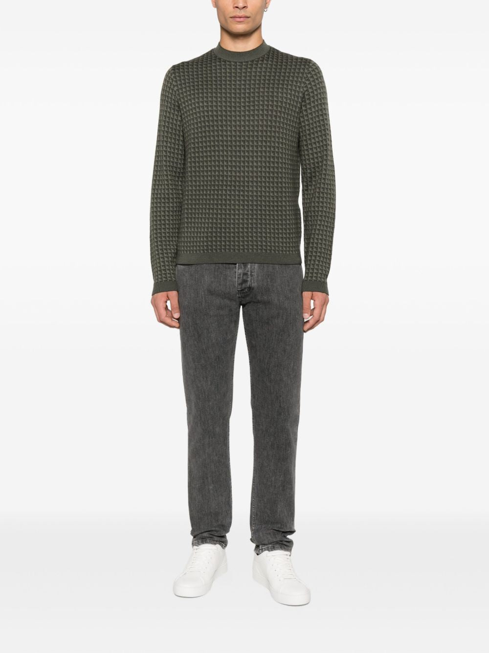 EMPORIO ARMANI Wool Crewneck Jumper for Men