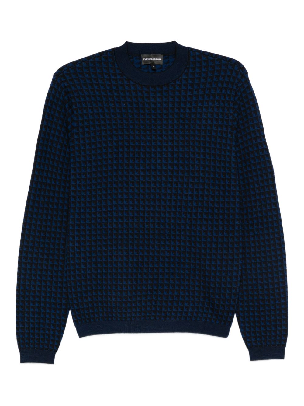 EMPORIO ARMANI Wool Crewneck Sweater for Men - Fall/Winter 2025