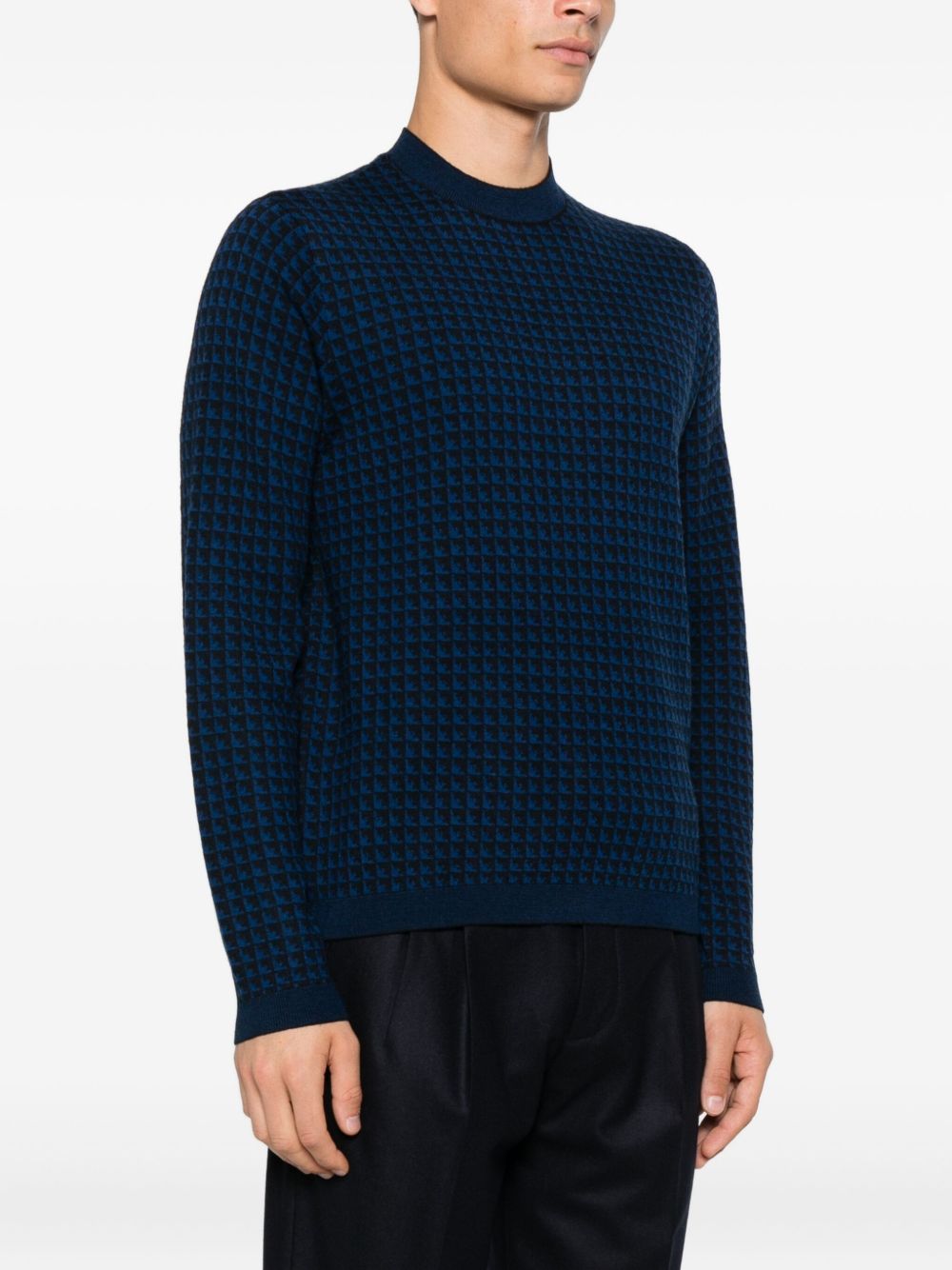 EMPORIO ARMANI Wool Crewneck Sweater for Men - Fall/Winter 2025