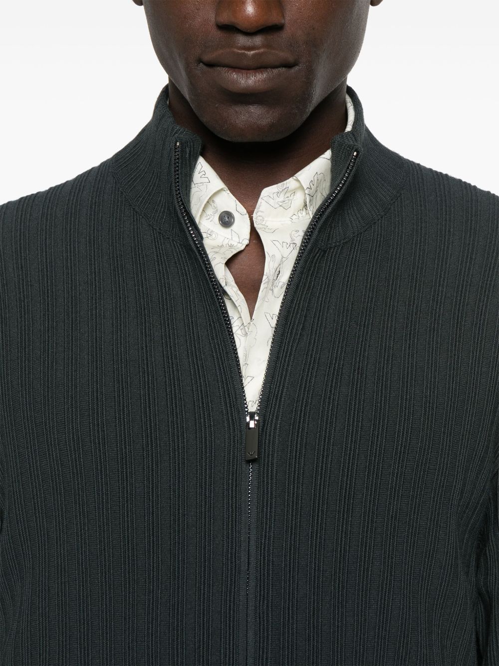 EMPORIO ARMANI Two-Way Zipped Cardigan for Men