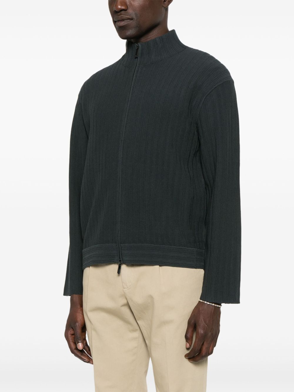 EMPORIO ARMANI Two-Way Zipped Cardigan for Men