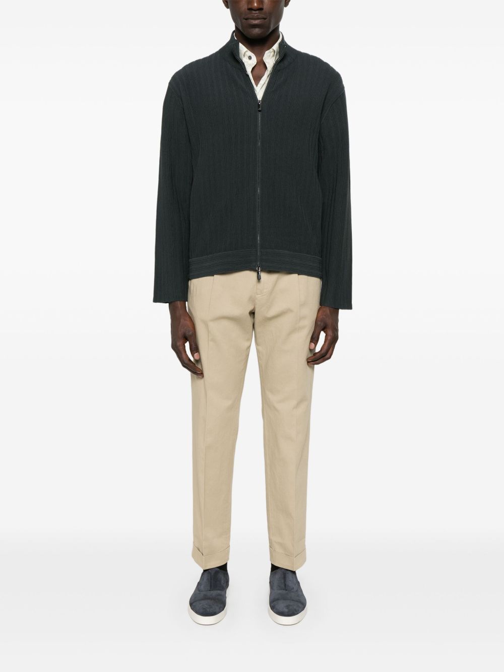 EMPORIO ARMANI Two-Way Zipped Cardigan for Men