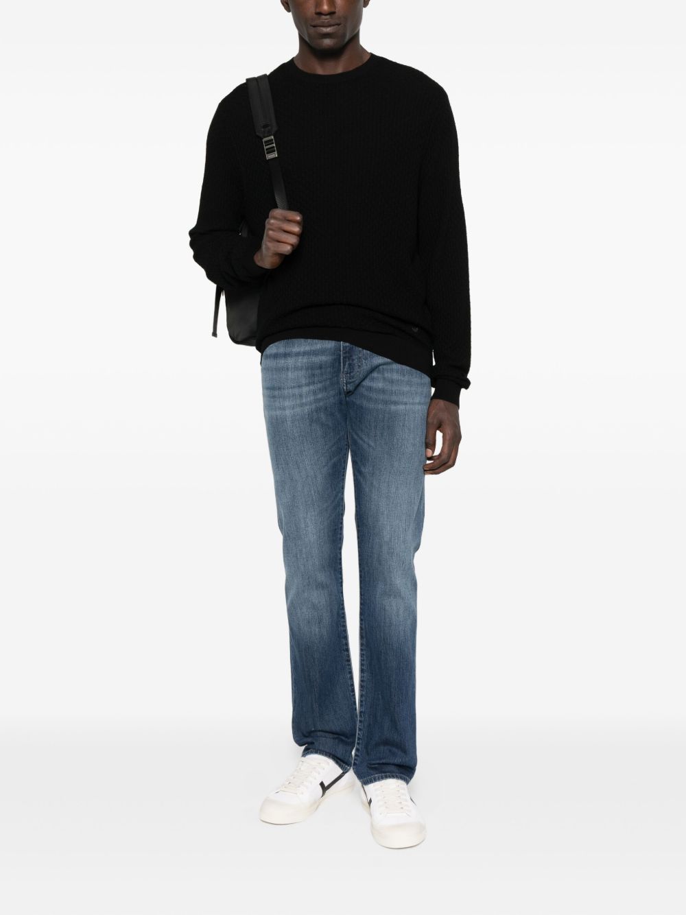 EMPORIO ARMANI Men's Round Neck Sweater - FW25 Collection