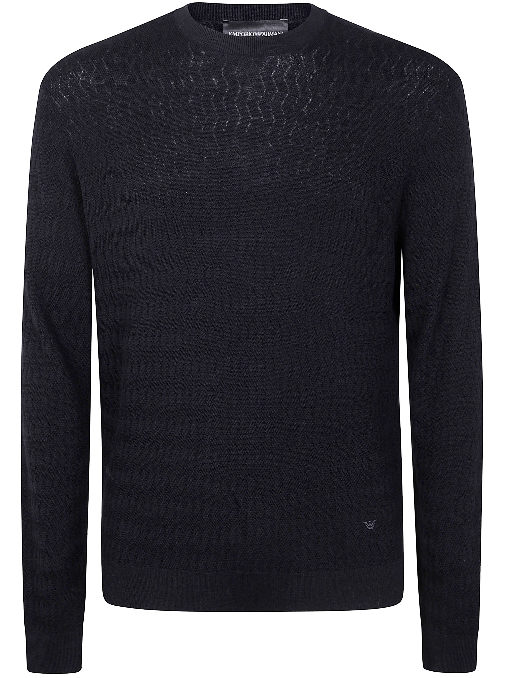 EMPORIO ARMANI Round Neck Sweater for Men - FW25 Collection