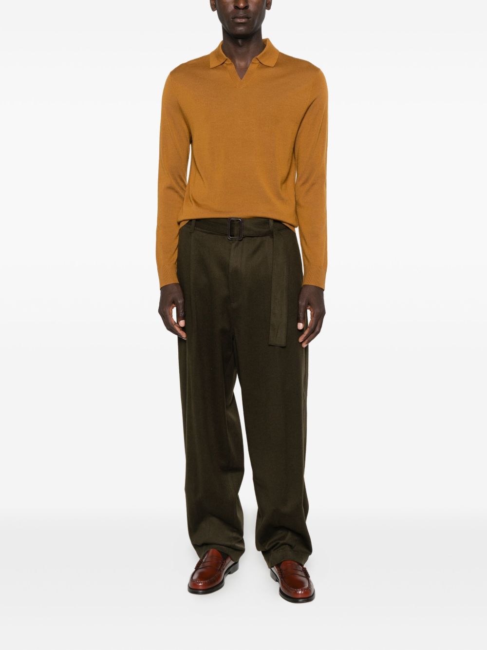 EMPORIO ARMANI Wool Polo Shirt for Men - Fall 2025 Edition