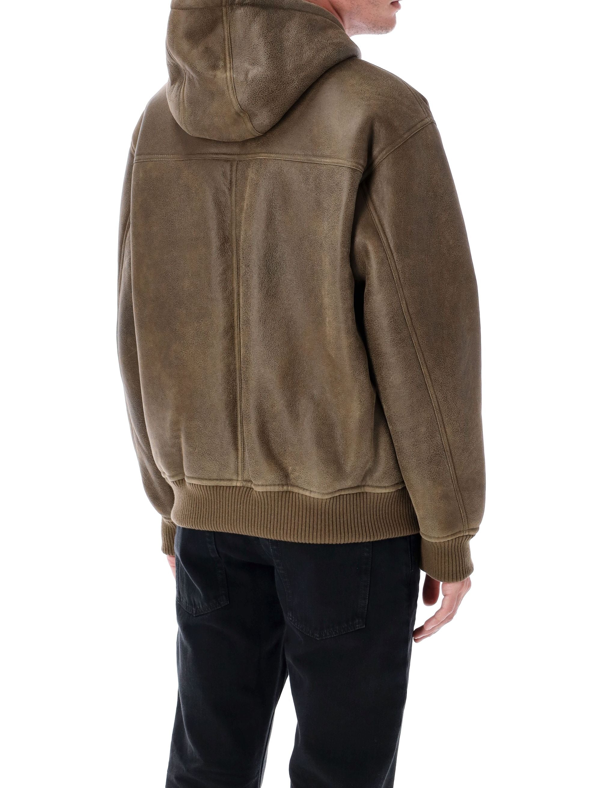 EMPORIO ARMANI Shearling Lamb Blouson Jacket for Men - FW25