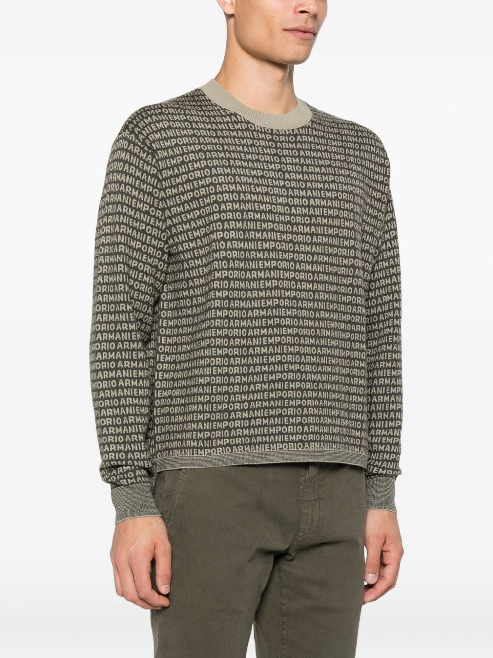 EMPORIO ARMANI Wool Crewneck Jumper for Men