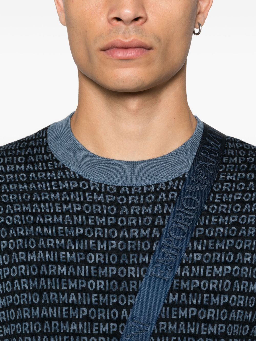 EMPORIO ARMANI Wool Crewneck Jumper for Men