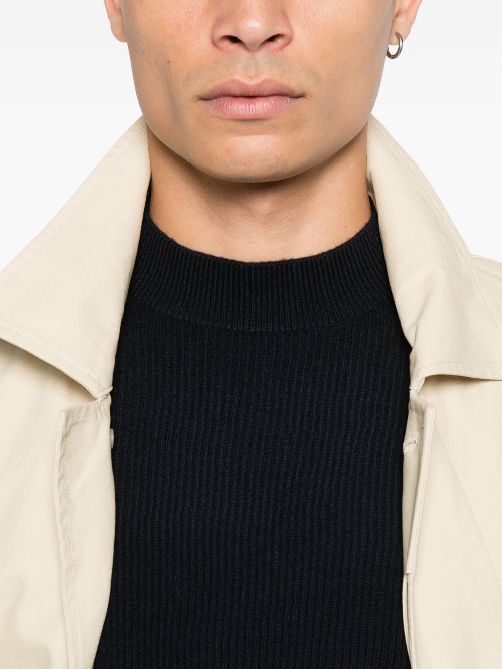 EMPORIO ARMANI Classic Wool Crewneck Jumper for Men