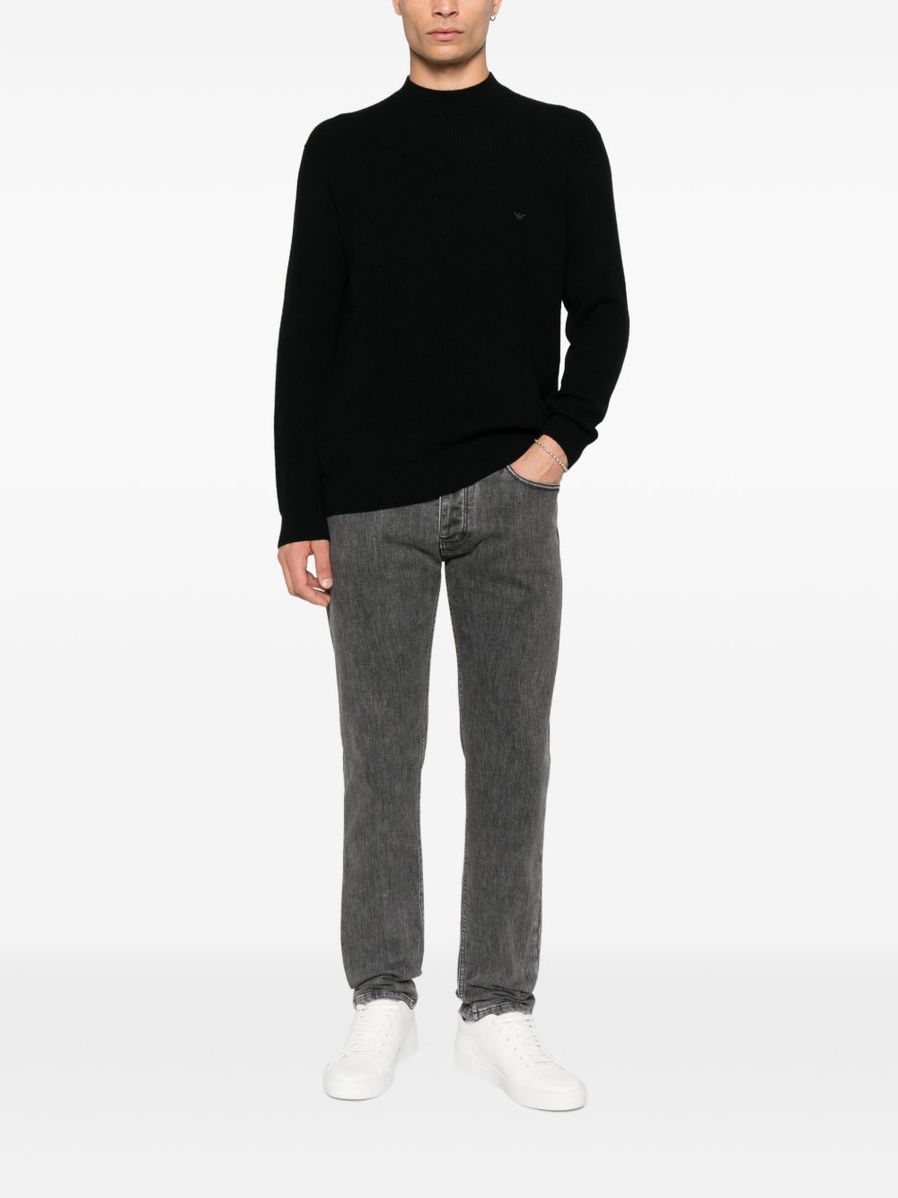 EMPORIO ARMANI Wool Crewneck Jumper for Men