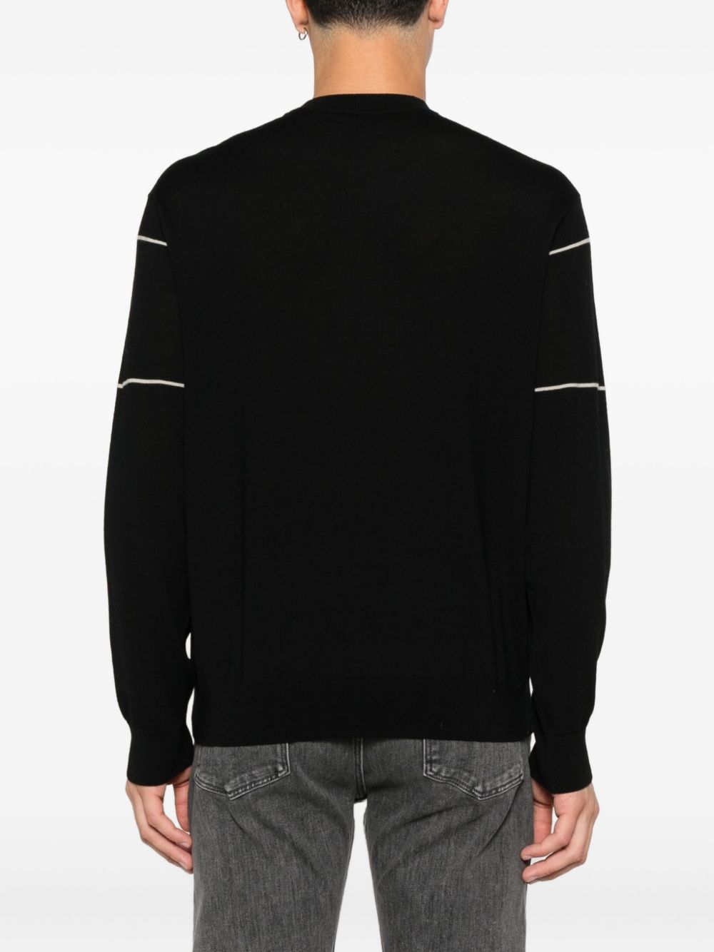 EMPORIO ARMANI Men's Premium Wool Crewneck Jumper