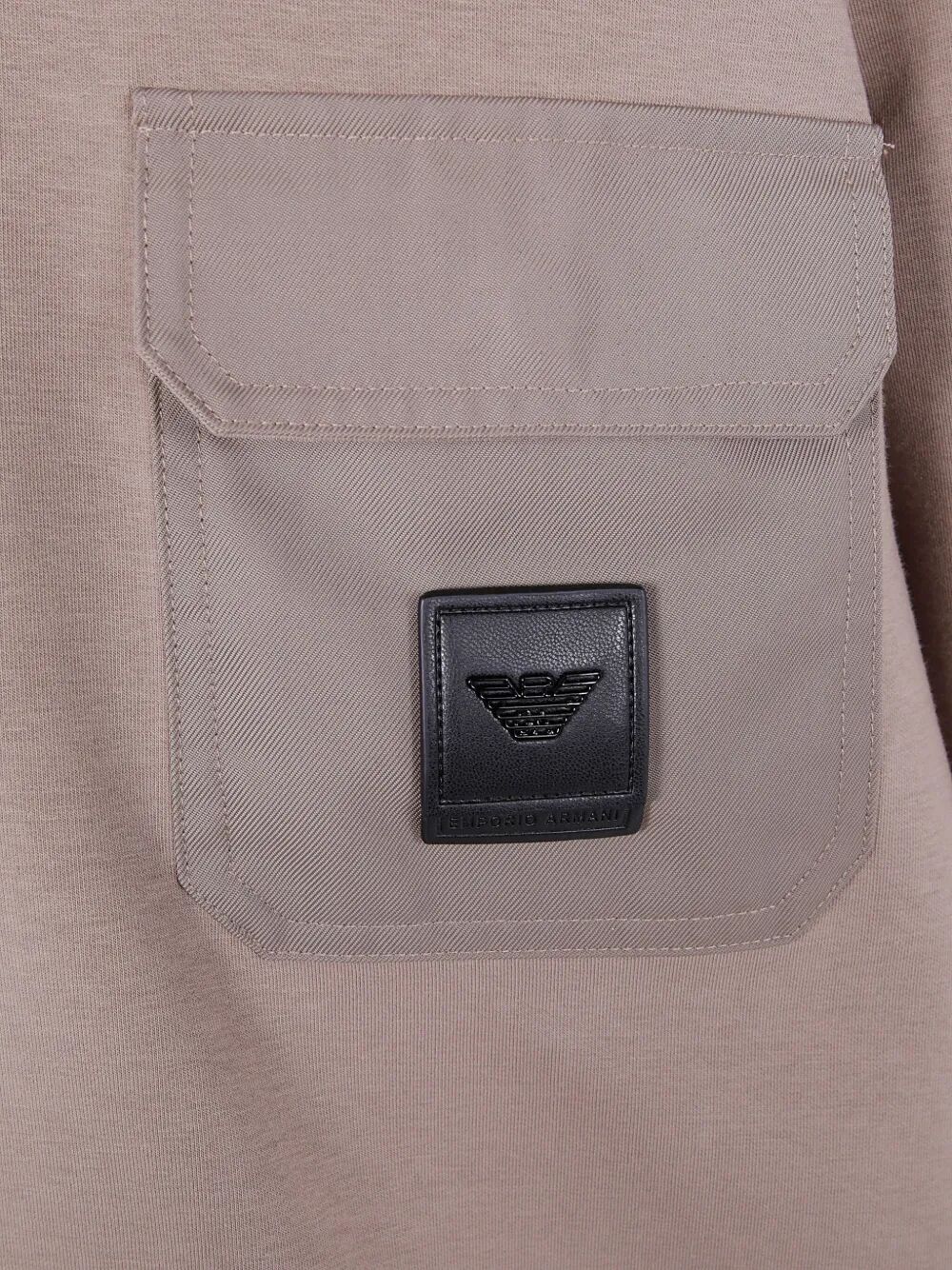 EMPORIO ARMANI Round Neck Sweatshirt with Pocket for Men - FW25