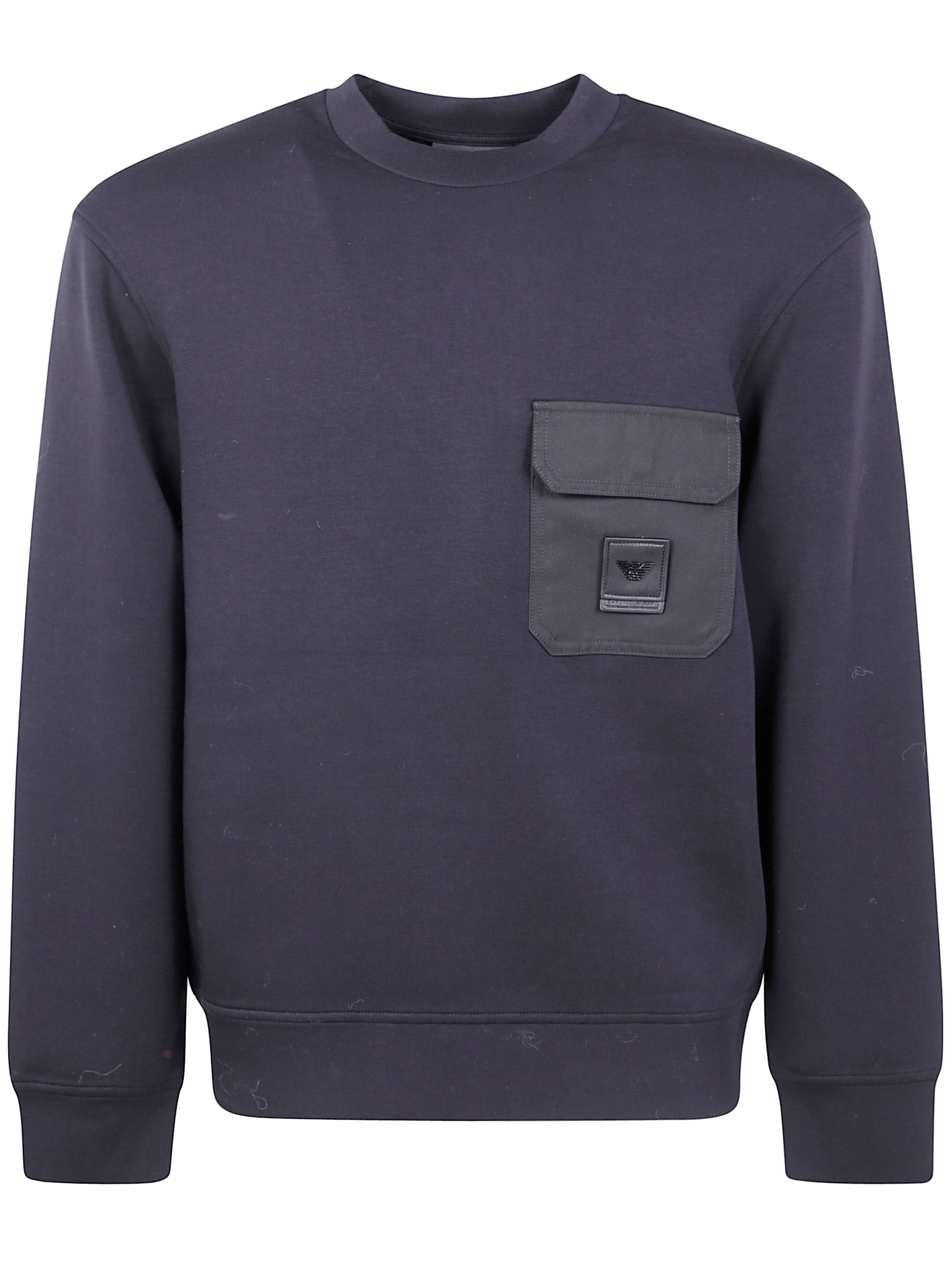 EMPORIO ARMANI Cotton Crewneck Sweatshirt - FW25 Collection