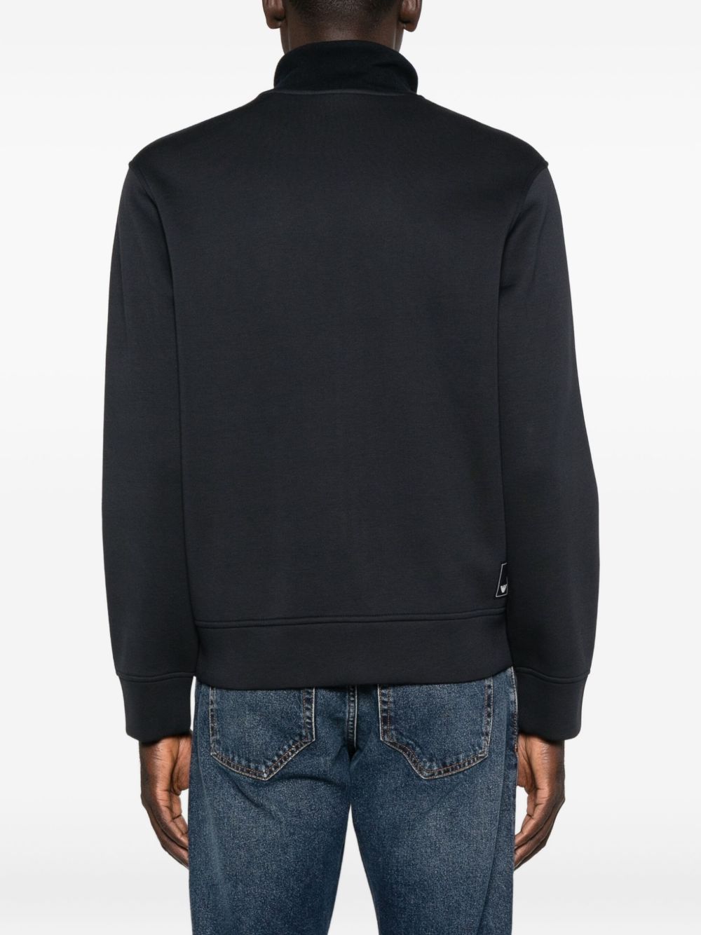 EMPORIO ARMANI Zipped Sweatshirt with High Neck for Men