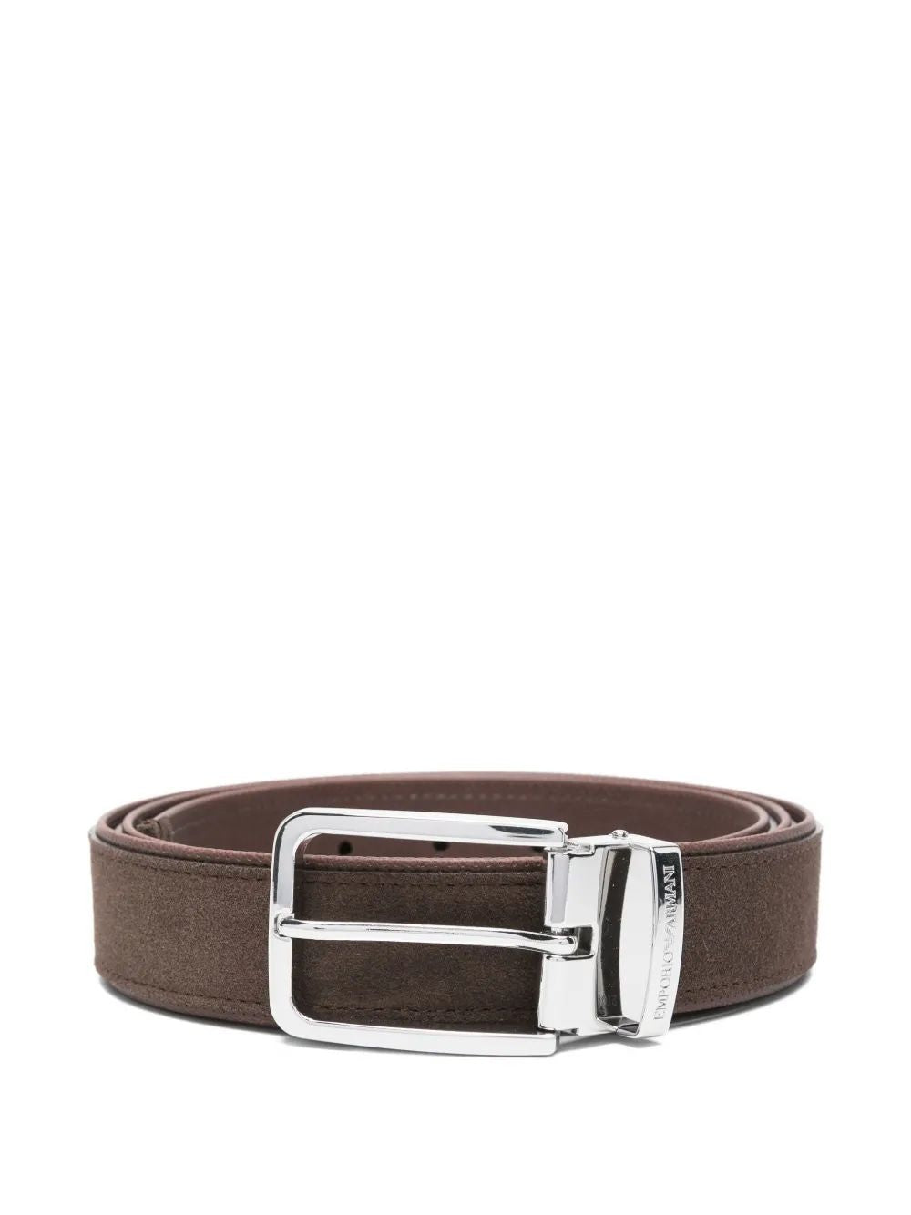 EMPORIO ARMANI Leather Tongue Belt for Men