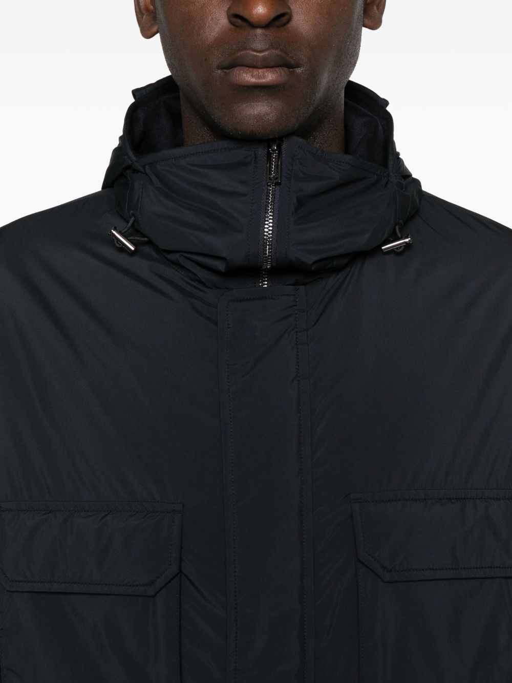 EMPORIO ARMANI Nylon Parka Jacket for Men - FW25 Collection