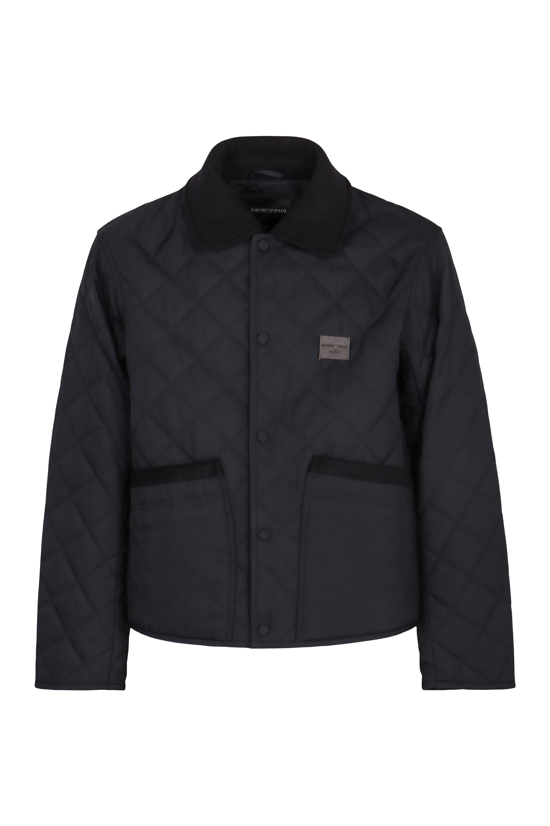 EMPORIO ARMANI Quilted Jacket with Corduroy Collar for Men
