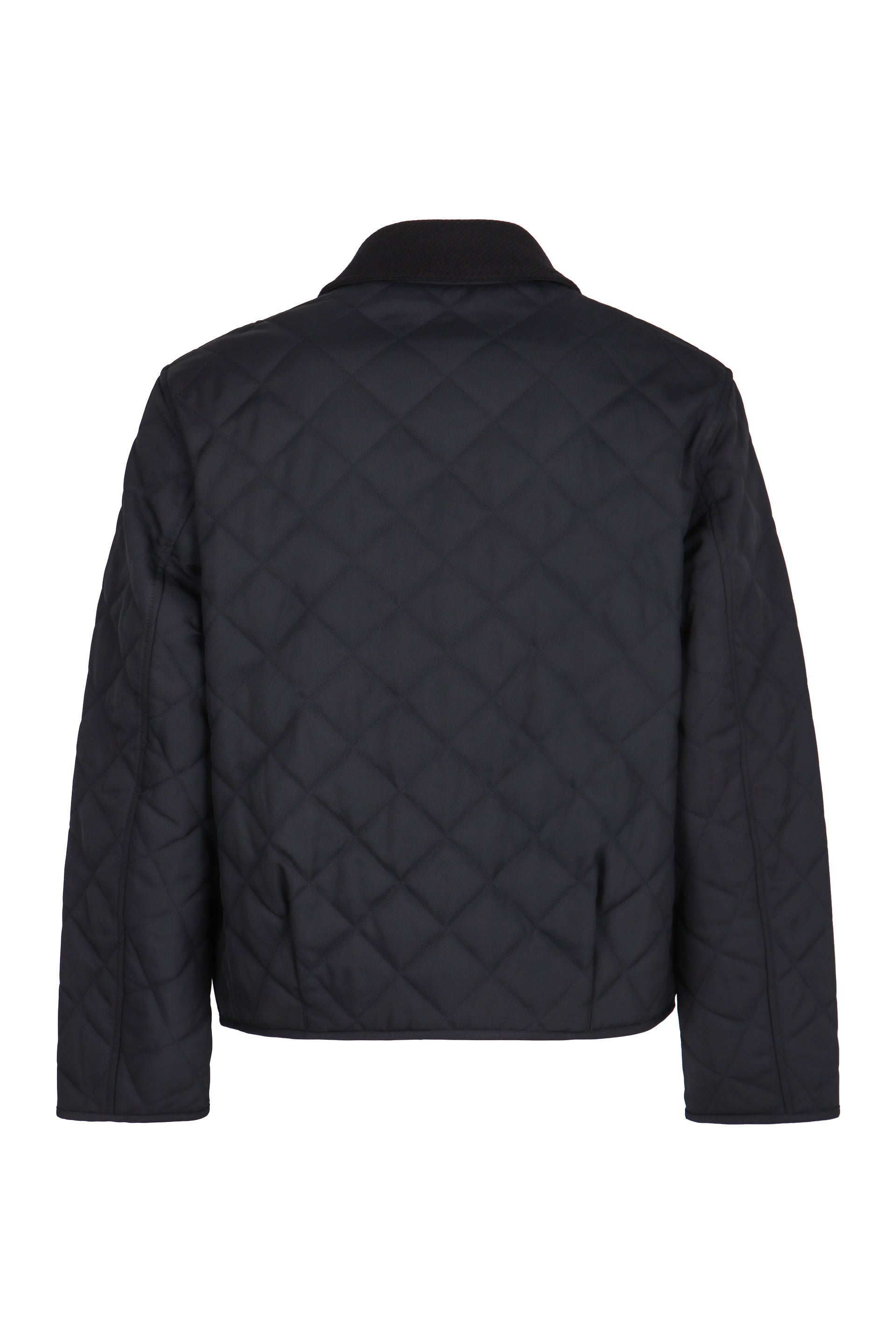 EMPORIO ARMANI Quilted Jacket with Corduroy Collar for Men