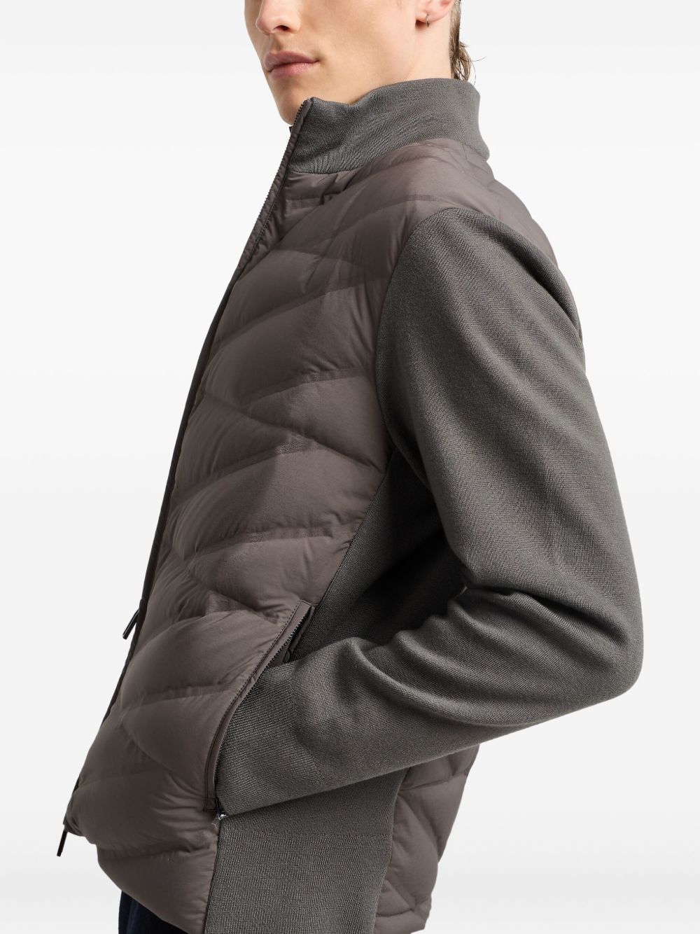 EMPORIO ARMANI Men's Quilted High Neck Bomber Jacket