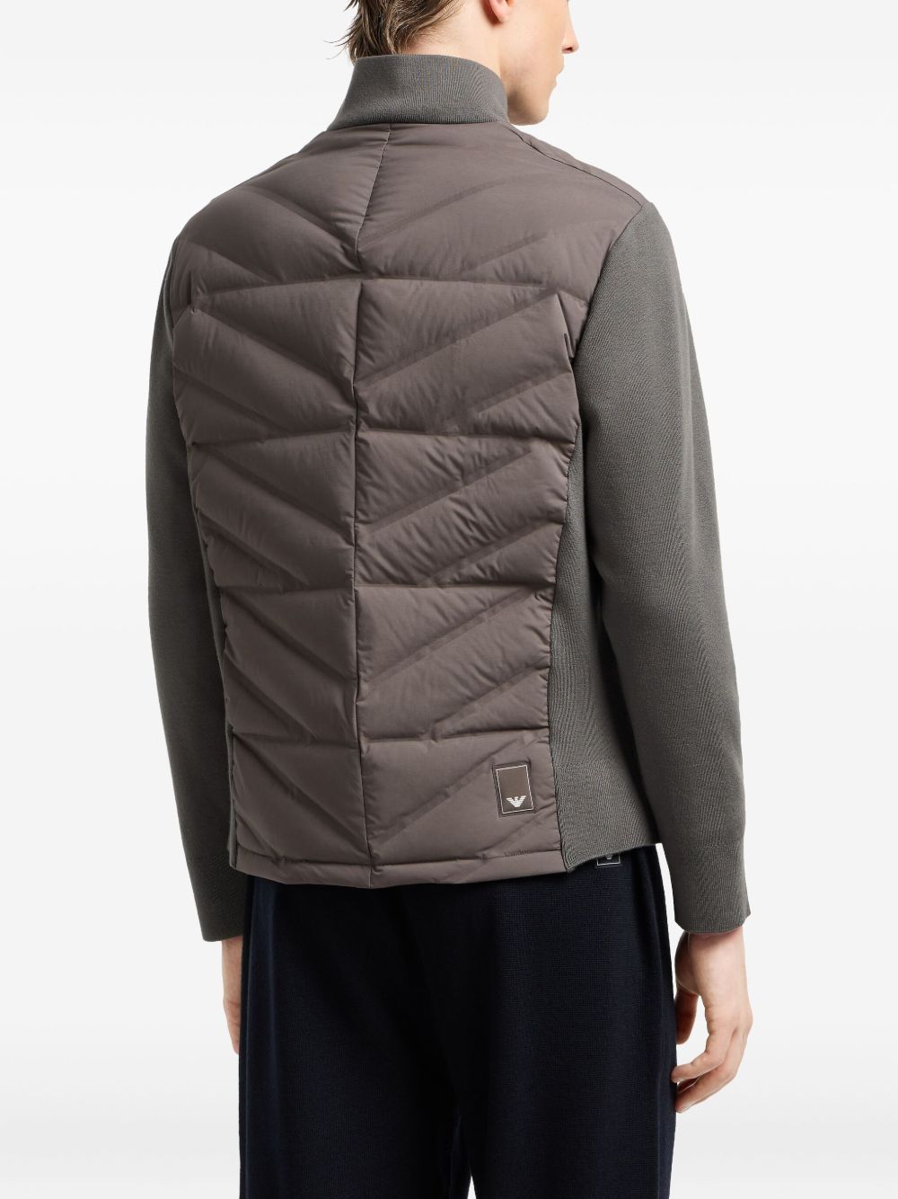 EMPORIO ARMANI Men's Quilted High Neck Bomber Jacket
