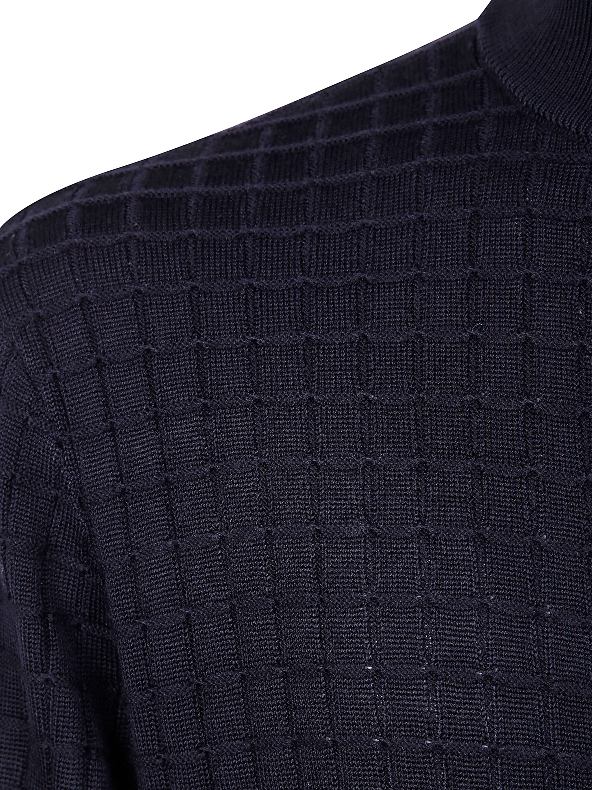 EMPORIO ARMANI Full Zip Turtle Neck Sweater for Men - FW25