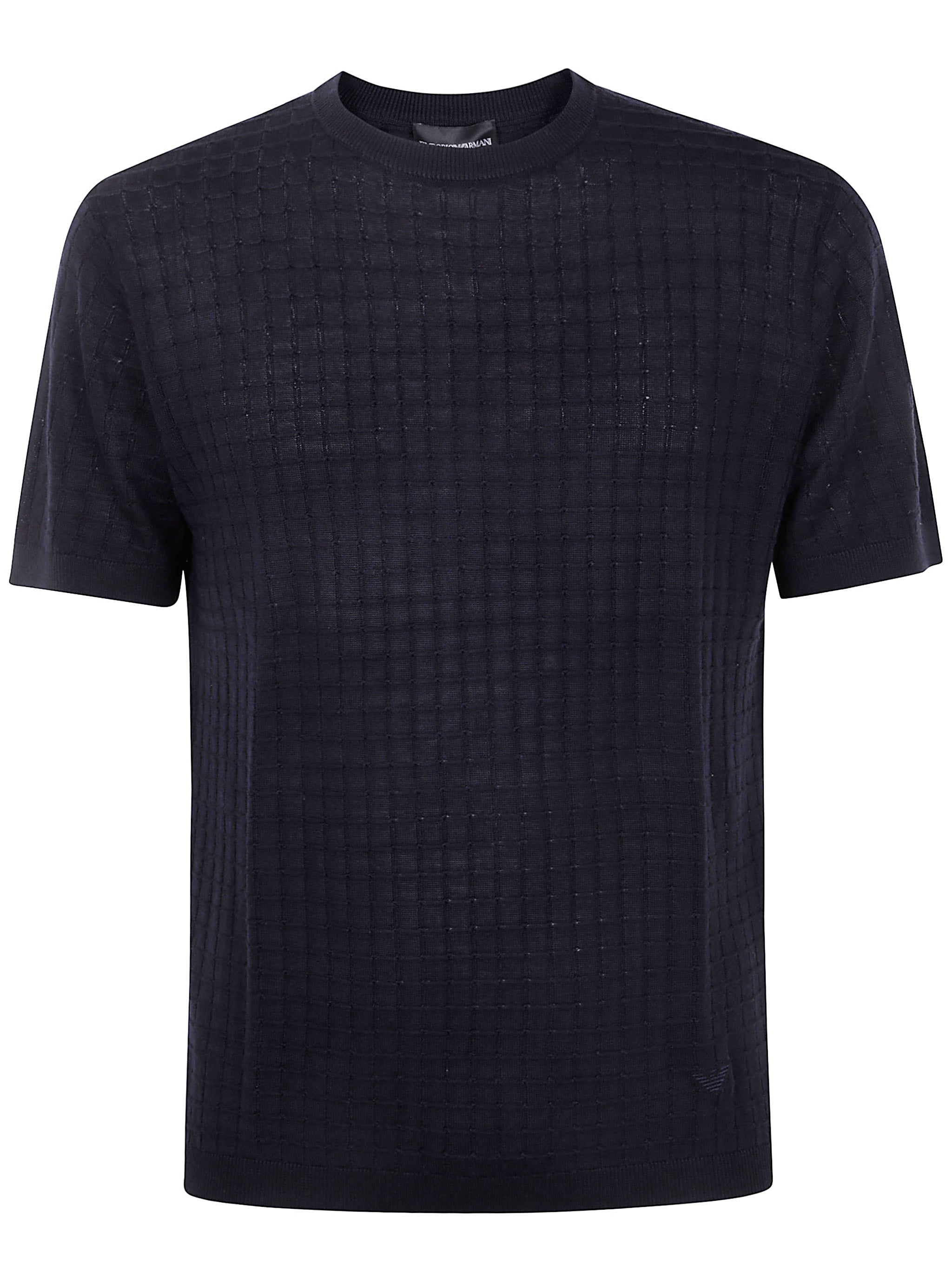 EMPORIO ARMANI Short Sleeves Round Neck Sweater