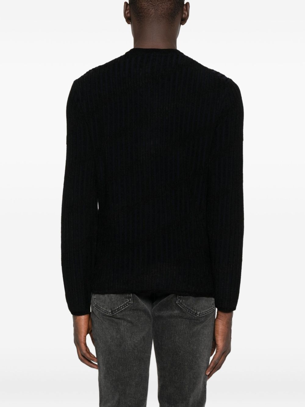 EMPORIO ARMANI Men's Silk & Nylon Sweater - FW25 Collection
