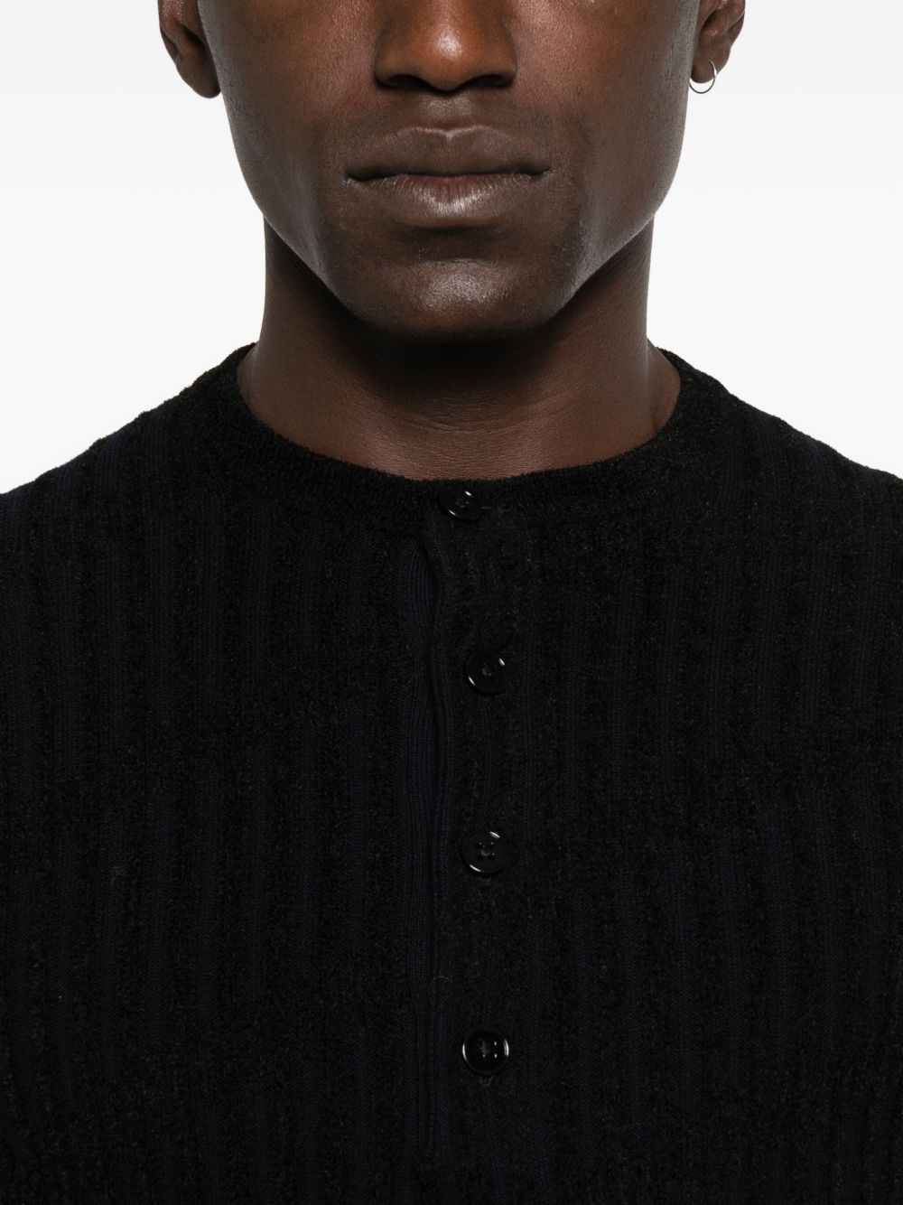 EMPORIO ARMANI Men's Silk & Nylon Sweater - FW25 Collection