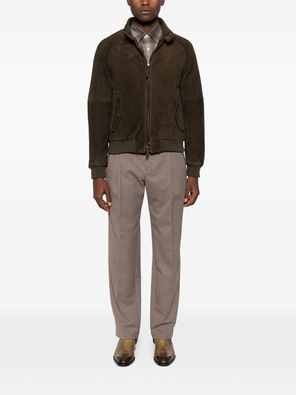 EMPORIO ARMANI Silk Blend Trousers for Men