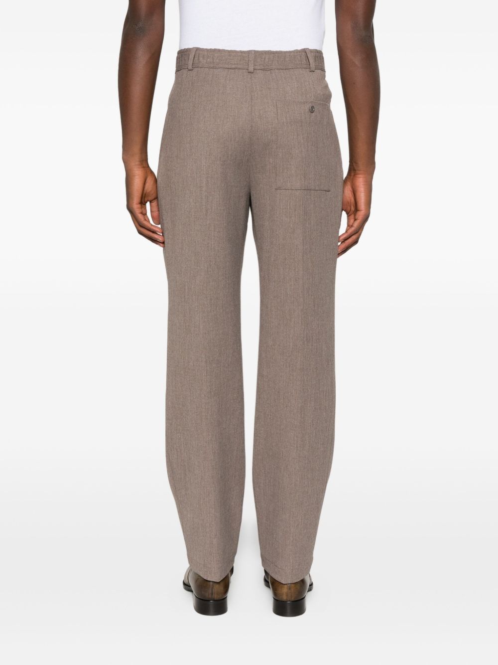 EMPORIO ARMANI Silk Blend Trousers for Men