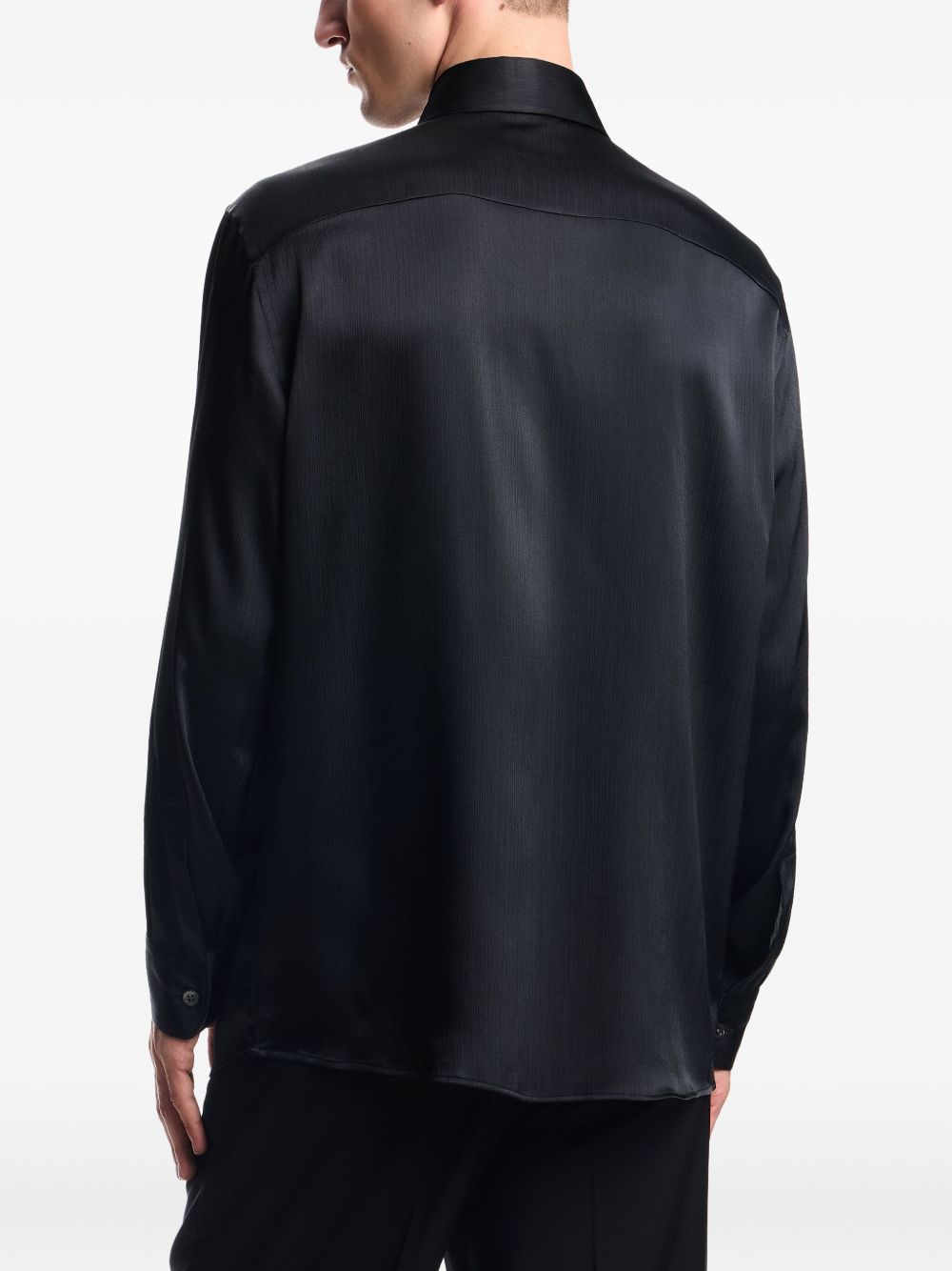 EMPORIO ARMANI Wool-Blend Long Sleeve Shirt