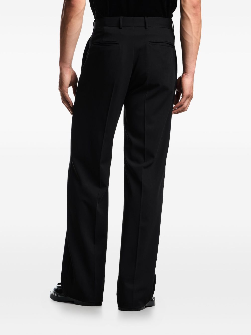 EMPORIO ARMANI Tailored Pleated Front Wool Trousers