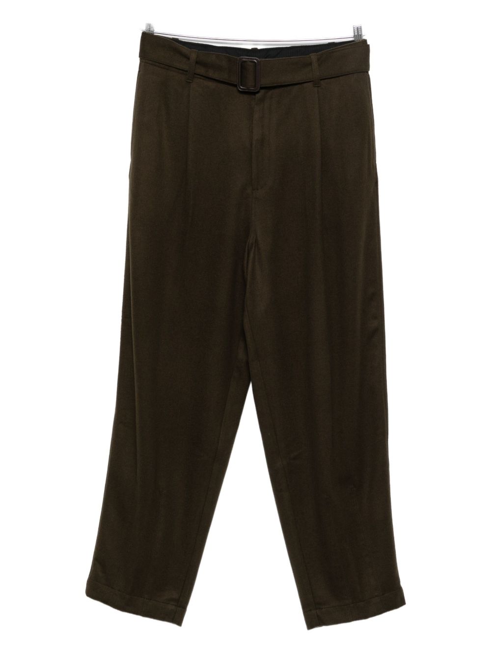 EMPORIO ARMANI Classic Wool Trousers with Pleated Design for Men - FW25