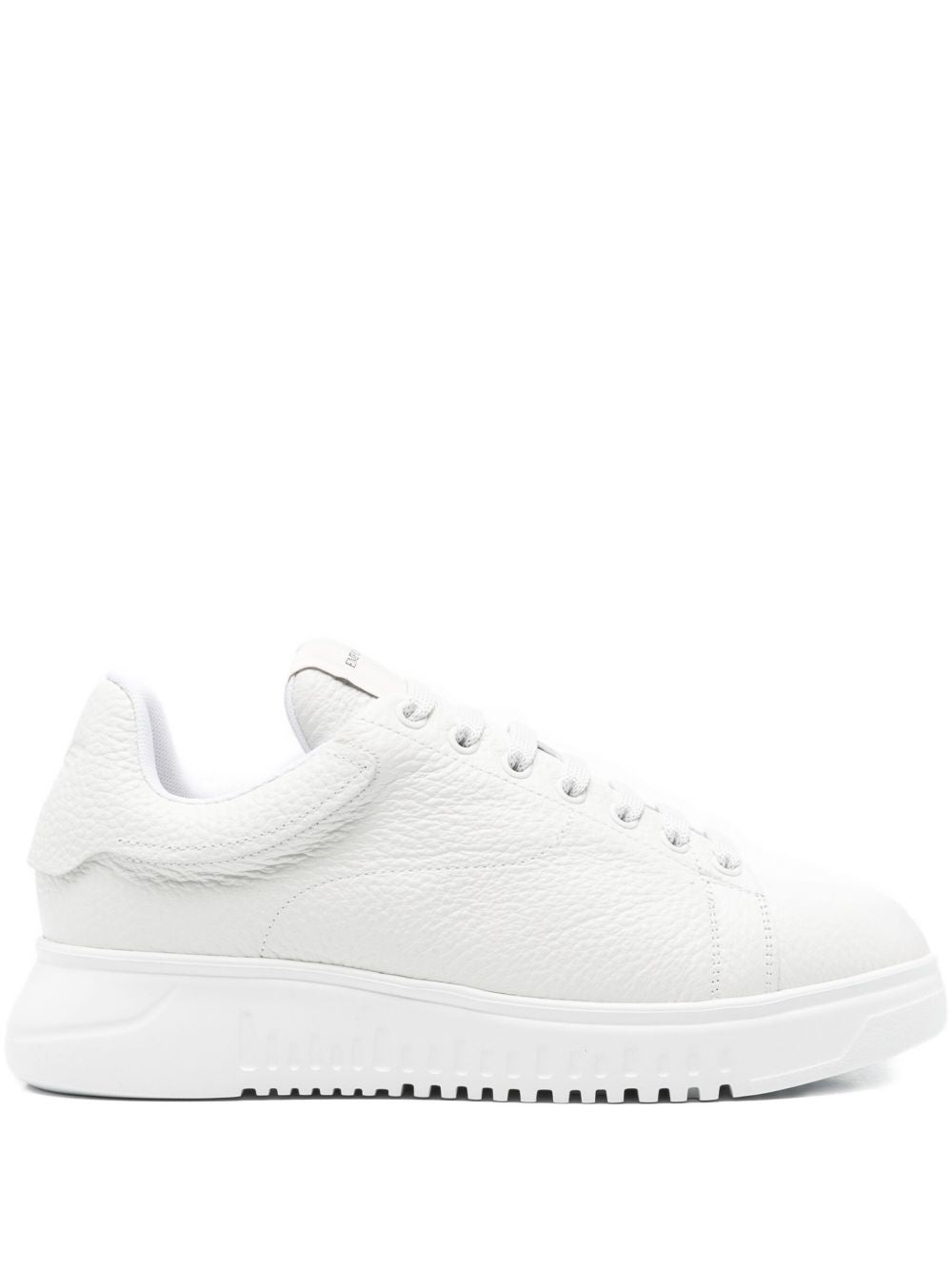 EMPORIO ARMANI Leather Sneakers with Padded Tongue for Men
