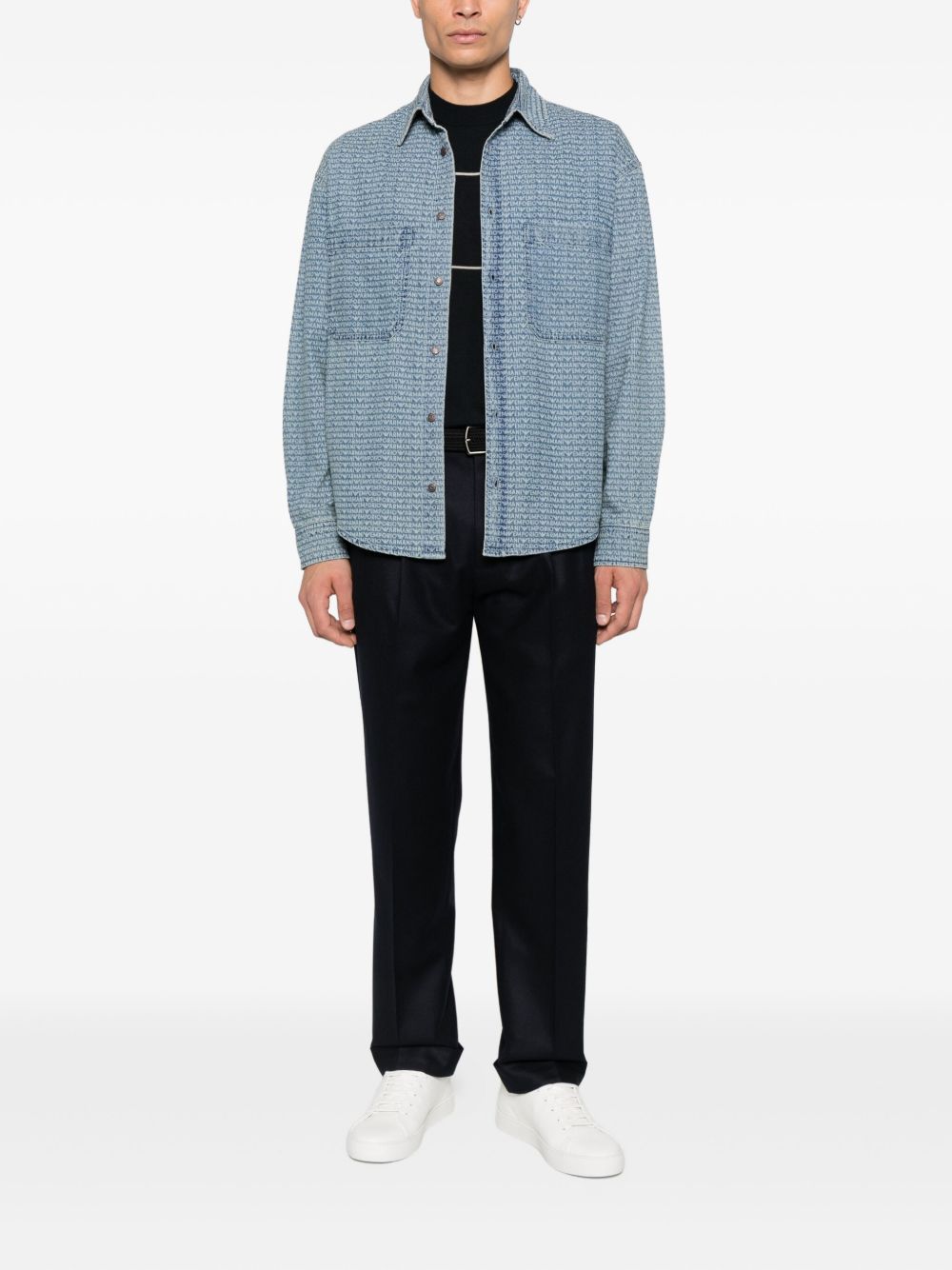 EMPORIO ARMANI Denim Cotton Shirt for Men - FW25 Collection