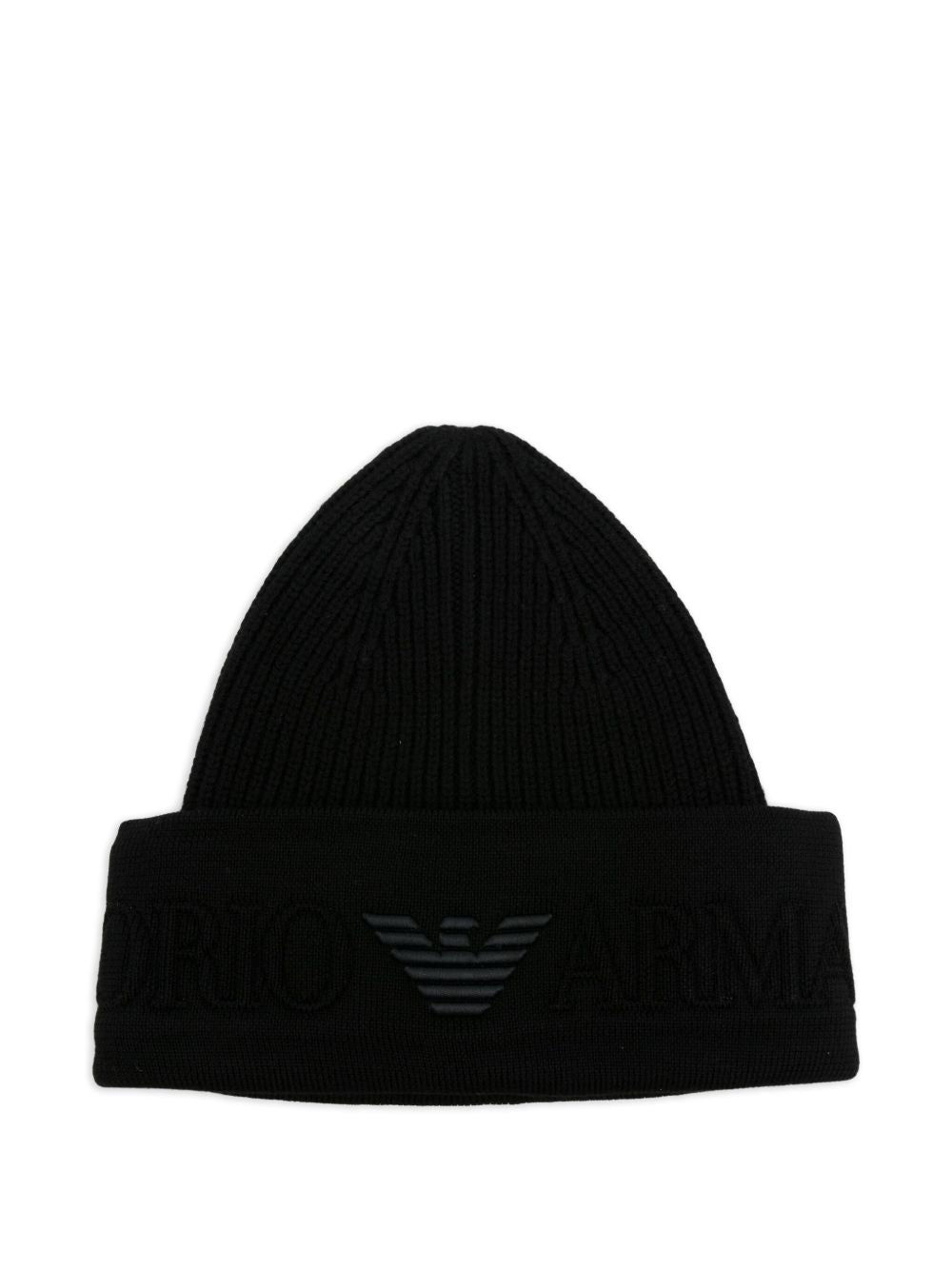EMPORIO ARMANI Logo Wool Beanie for Men