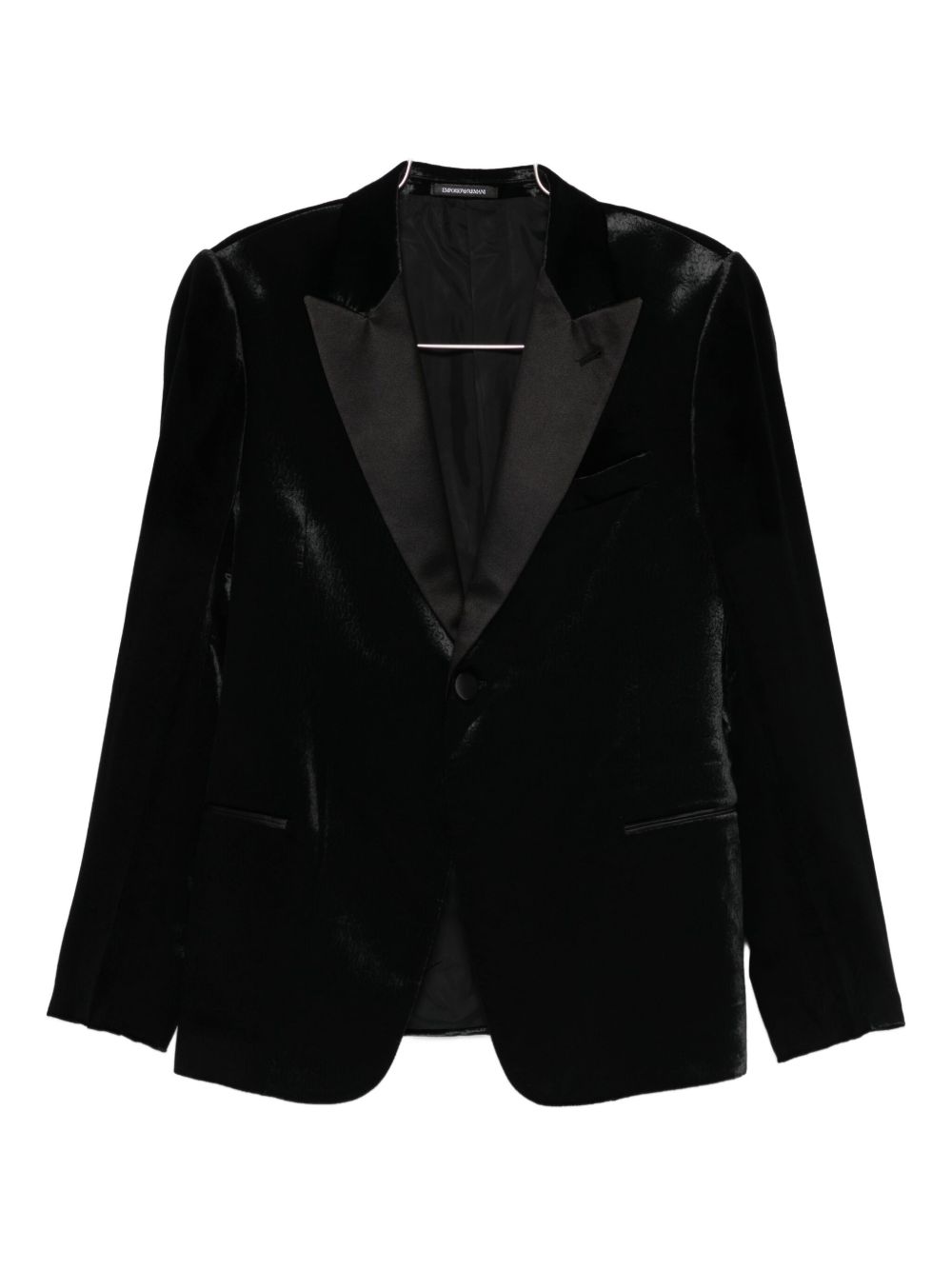 EMPORIO ARMANI Silk Blend Peak Lapel Blazer for Men