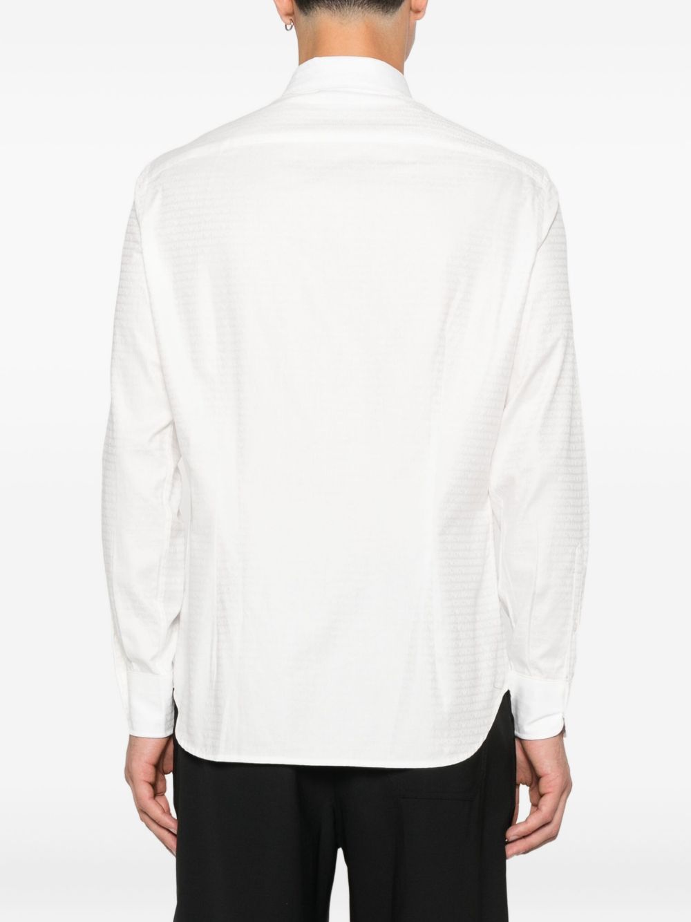 EMPORIO ARMANI Cotton Long Sleeve Button-Down Shirt
