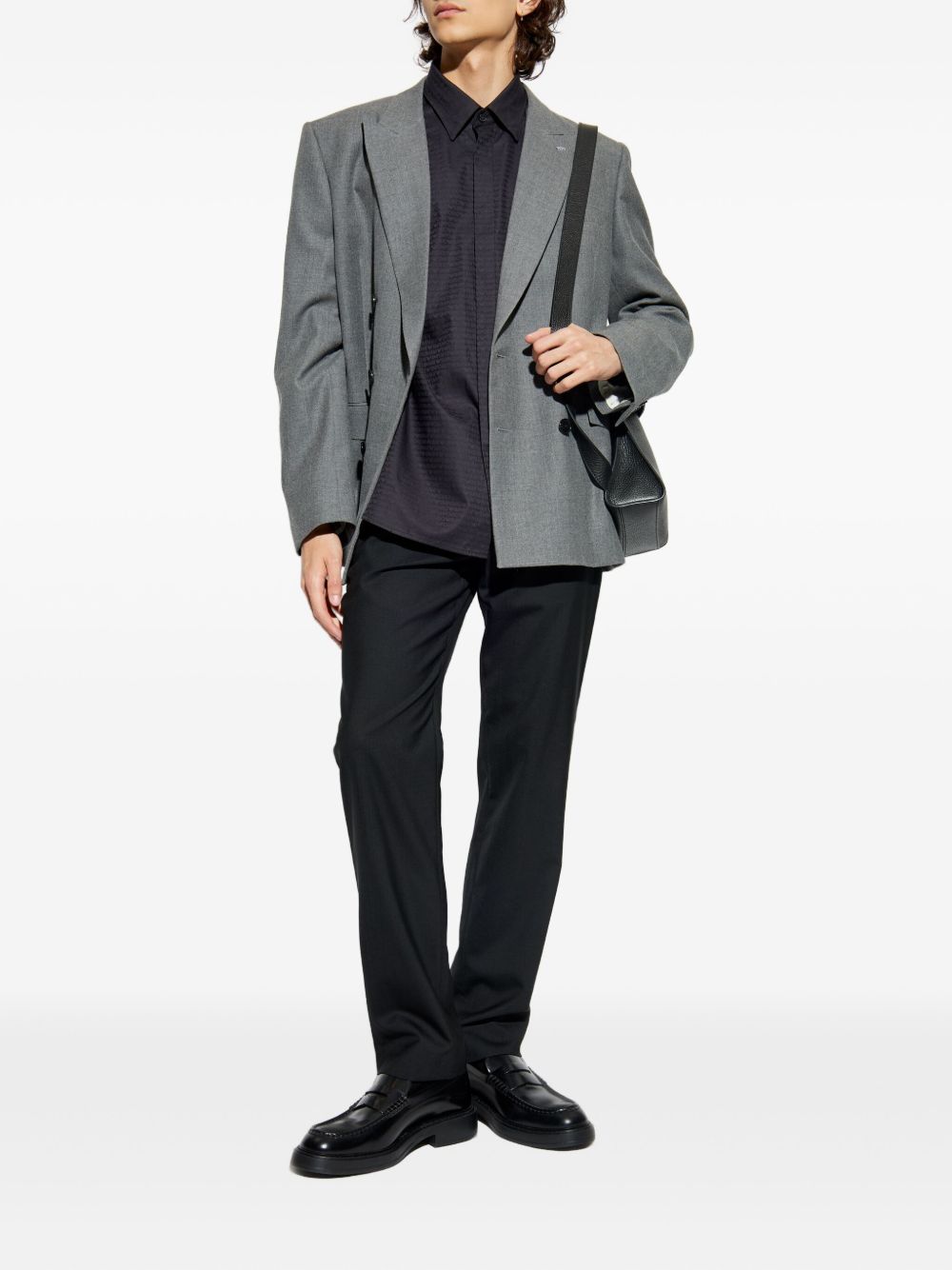 EMPORIO ARMANI Cotton Shirt with Front Button Fastening for Men - FW25