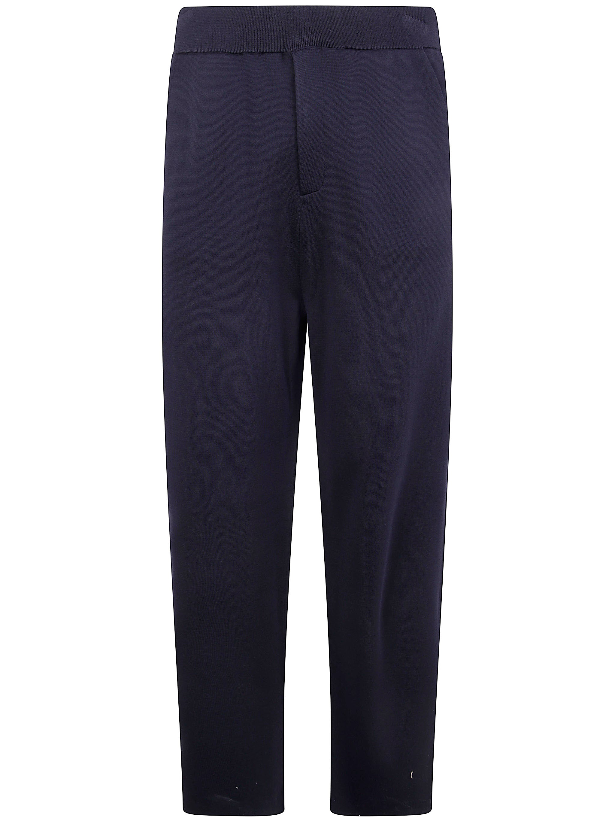 EMPORIO ARMANI Straight Leg Trousers with Elastic Waistband for Men